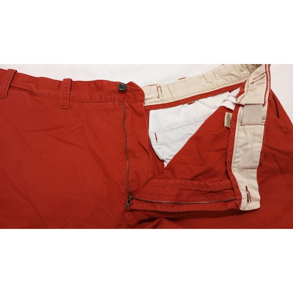 Foundry Supply 50" waist shorts red comfort elastic waist mid length at the knee - Picture 2 of 6